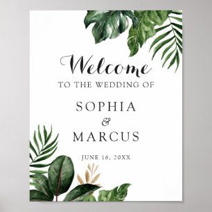 Poster Palm Tropical Banana Leaf Verdure Accueil Moderne
