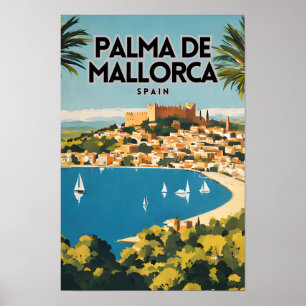 Poster Palma De Mallorca Nostalgale Voyage