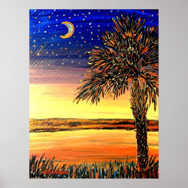 Poster Palmetto Sunset (Devant)