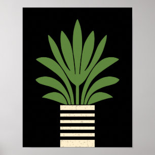 Poster Palmier Planté Moderne Du Milieu Du Siècle