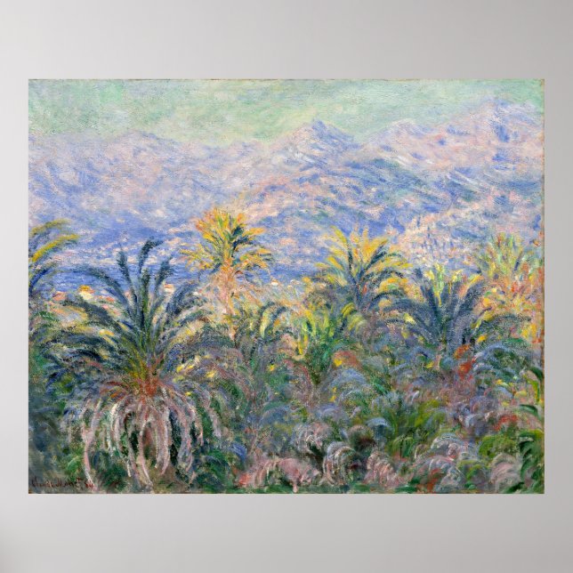 Poster Palmiers de Claude Monet à Bordighera (Devant)