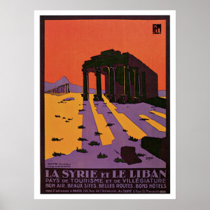 Poster Palmyra Syria Vintage Travel