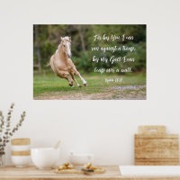 Palomino Horse Scripture Verse Courir contre une t