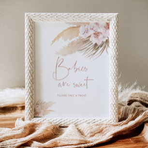 Poster Pampas herbe bohème Les bébés sont doux