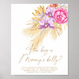 Poster Pampas herbe - quelle taille est le jeu du ventre 