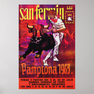 Poster Pampelune 1963