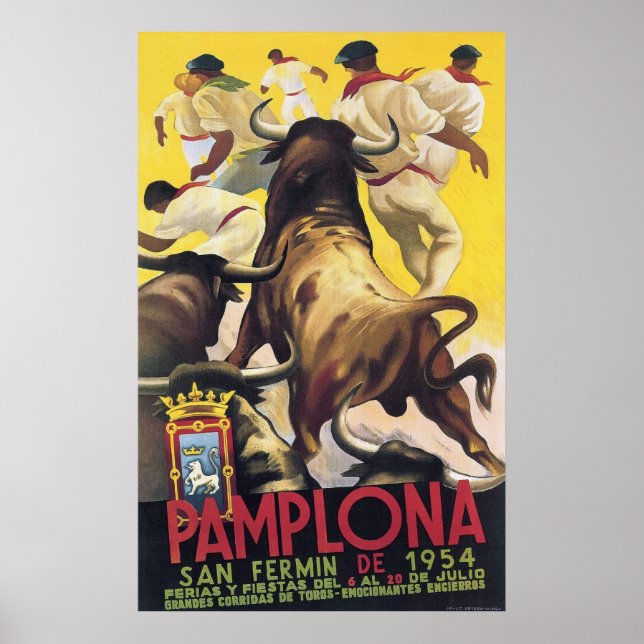 Poster Pamplona San Fermin (Devant)