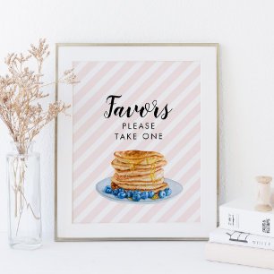 Poster Pancake rose Invitation Repas de Mariage Favor Sig