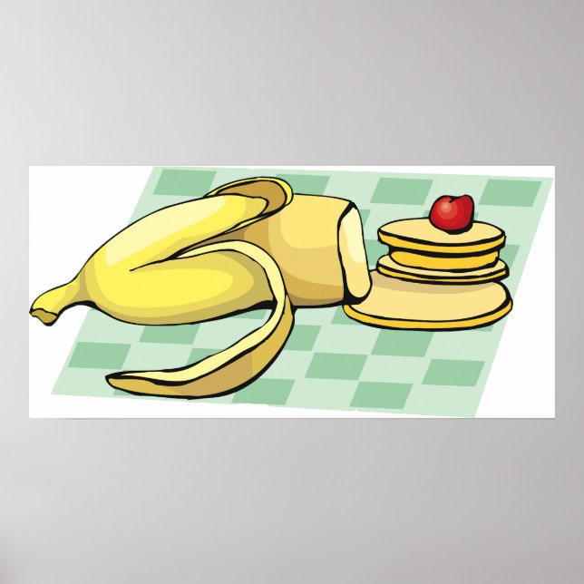 Poster Pancakes à la banane (Devant)