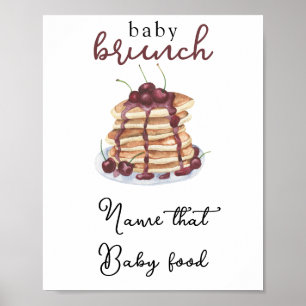 Poster Pancakes Baby shower Nom du jeu d'alimentation pou