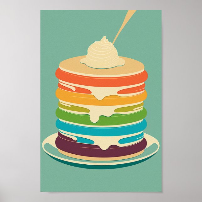 Poster Pancakes savoureux (Devant)