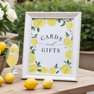 Poster Pancarte Cartes & Cadeaux de Fête de Mariage Citro