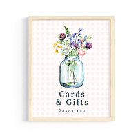 Pancarte Cartes & Cadeaux Jar Mason Fleur Sauvage 