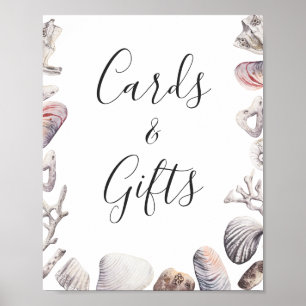 Poster Pancarte Cartes Et Cadeaux De La Plage De Coquilla