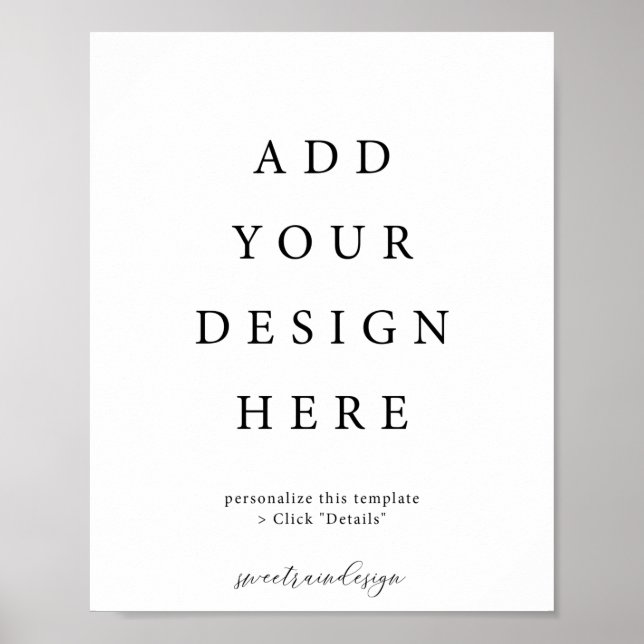 Poster Pancarte d'affiche verticale/portrait 8x10" (Devant)