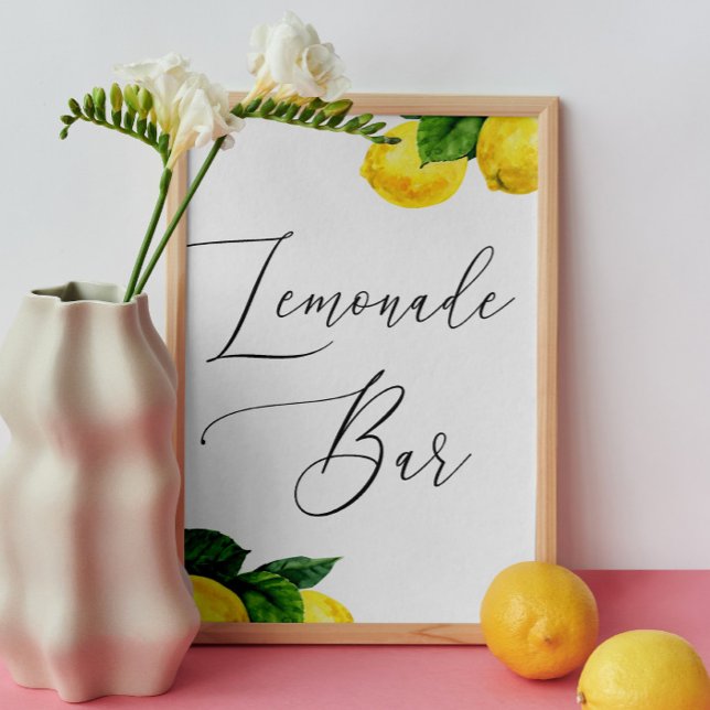 Poster Pancarte de bar à limonade | Station de boisson de (Créateur téléchargé)