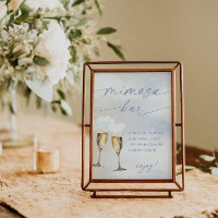 Pancarte de bar à Mimosa pour enterrement de vie d