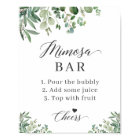 Pancarte de bar à Mimosa pour une Baby Shower de m
