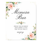 Pancarte de bar à Mimosa pour une baby shower de m