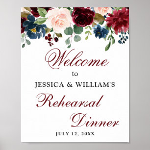 Poster Pancarte de bienvenue pour dîner de répétition de 