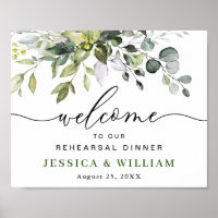 Pancarte de bienvenue pour dîner de répétition Ele