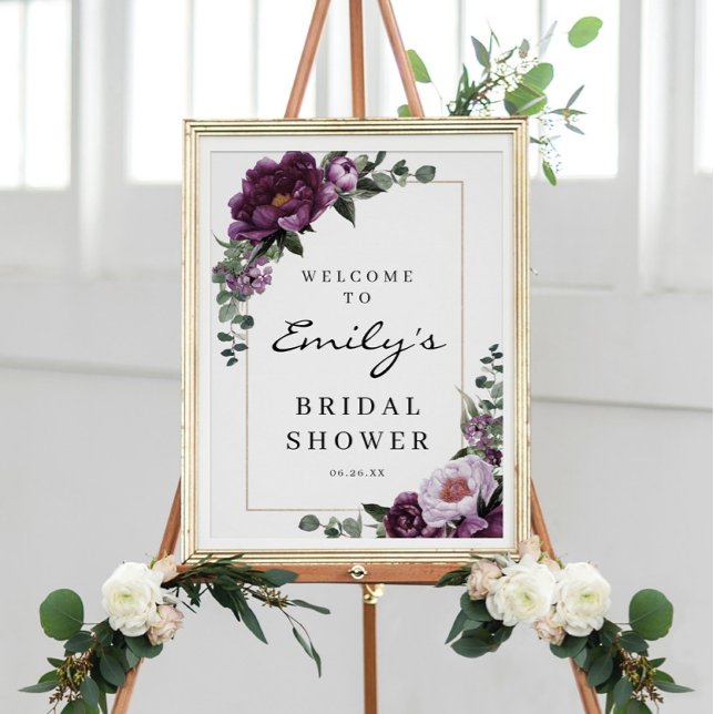 Poster Pancarte de bienvenue pour la fête prénuptiale aux (Créateur téléchargé)