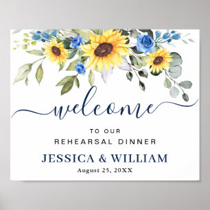 Poster Pancarte de bienvenue pour le DINER DE REHEARSAL E
