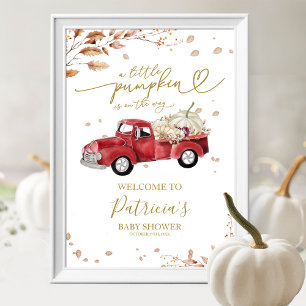 Poster Pancarte de bienvenue pour une baby shower d'autom