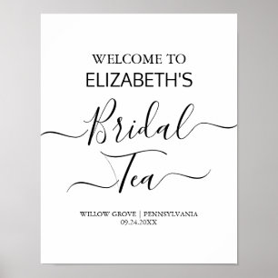 Poster Pancarte de bienvenue pour une fête de thé de mari
