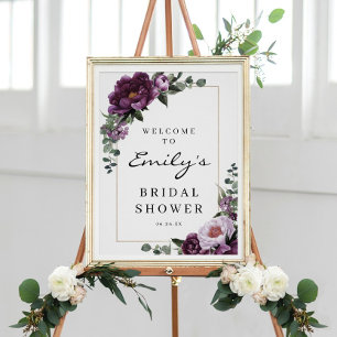 Poster Pancarte de bienvenue pour une fête prénuptiale au