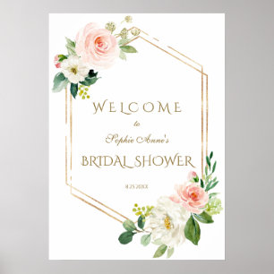 Poster Pancarte de bienvenue pour une fête prénuptiale av