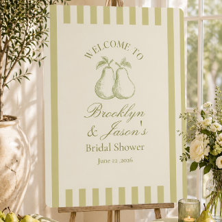 Poster Pancarte de bienvenue pour une fête prénuptiale Pa