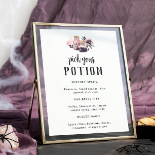 Poster Pancarte de boisson pour Baby Shower Halloween « C
