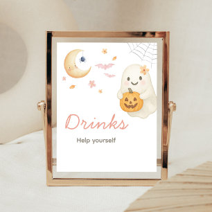 Poster Pancarte de boissons pour Baby Shower Bébé Chouett