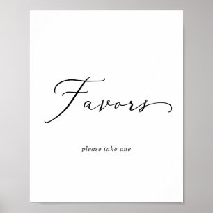 Poster Pancarte de cadeaux de mariage délicate en calligr