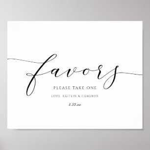 Poster Pancarte de cadeaux de mariage Écriture élégante d