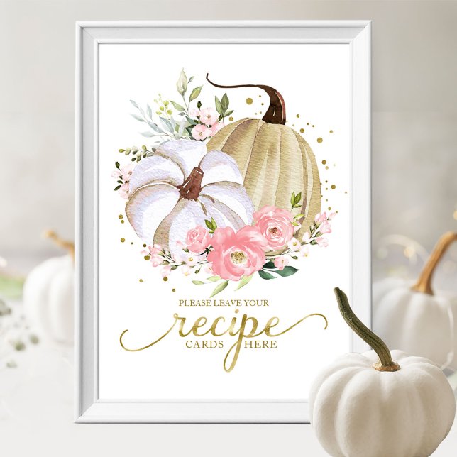 Poster Pancarte de Cartes de Recette pour une Baby Shower (Créateur téléchargé)