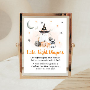 Poster Pancarte de couche pour la nuit pour Halloween Lit