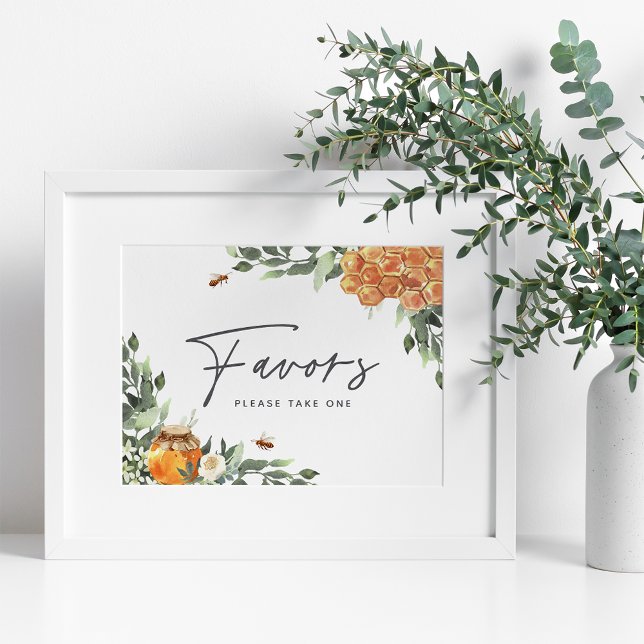 Poster Pancarte de faveurs de abeille de miel de fleur d' (Créateur téléchargé)
