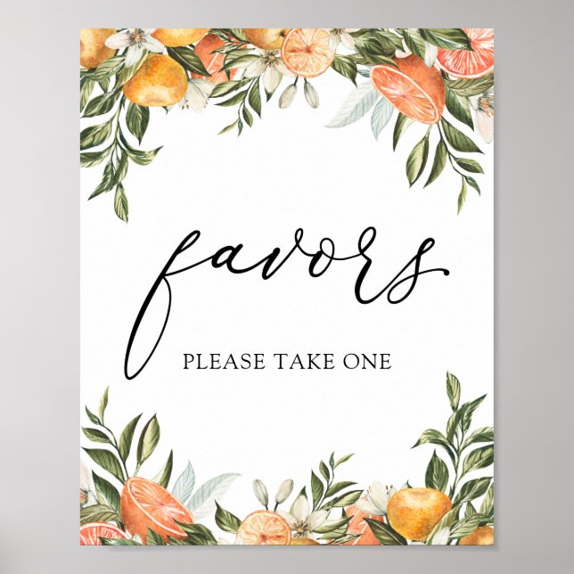 Poster Pancarte de Favors Petite Cutie Clémentines et Ver (Devant)