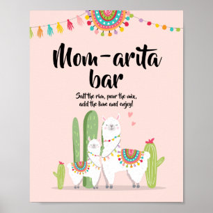 Poster Pancarte de fête de Margarita Mom-arita Douche de