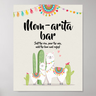 Poster Pancarte de fête de Margarita Mom-arita Douche de 