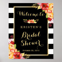 Pancarte de Fête de Mariage aux Feuilles Florales