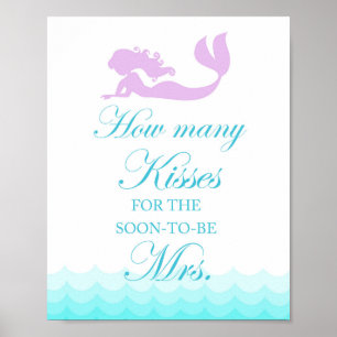 Poster Pancarte de jeu Combien de baisers pour une Baby S