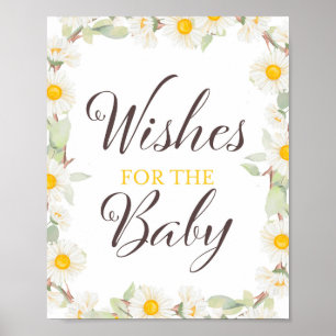 Poster Pancarte de Mariage   Baby Shower Thème Daisy de P