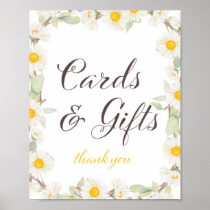 Poster Pancarte de mariage   Baby Shower thème marguerite