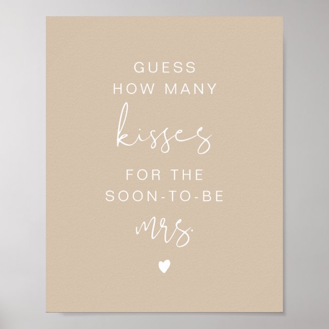 Poster Pancarte de mariage beige Boho INDIE Devine combie (Devant)