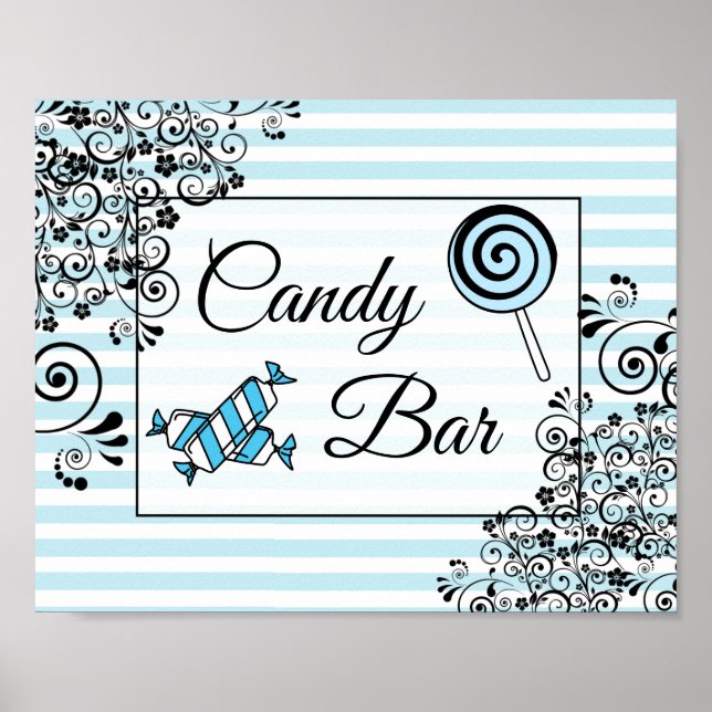 Poster Pancarte de mariage ou baby shower pour bar de bon (Devant)