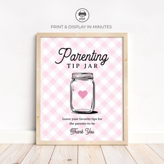 Poster Pancarte de pot de conseils de parenting rustique  (Créateur téléchargé)
