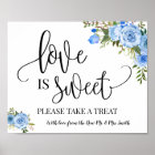 Pancarte de table de dessert Love is Sweet mariage
